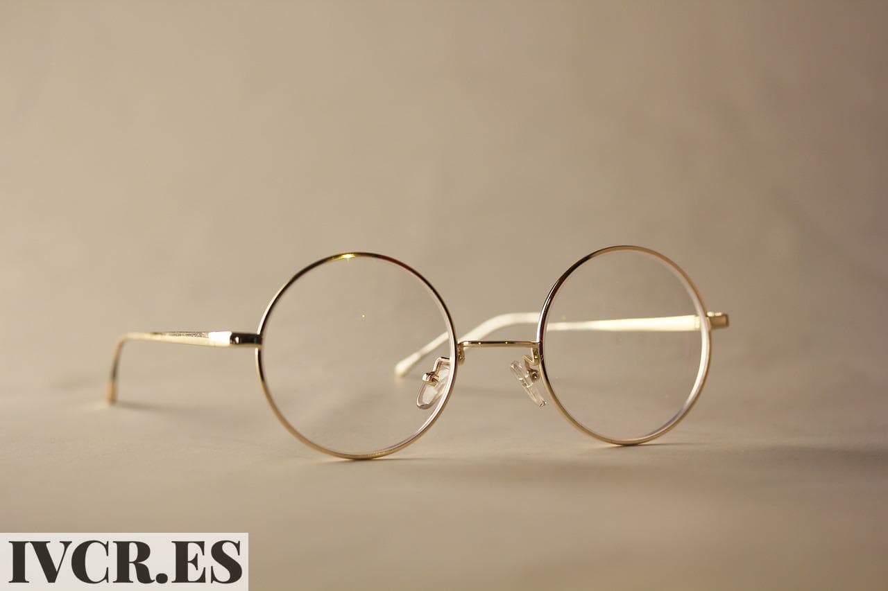glasses, retro, gold